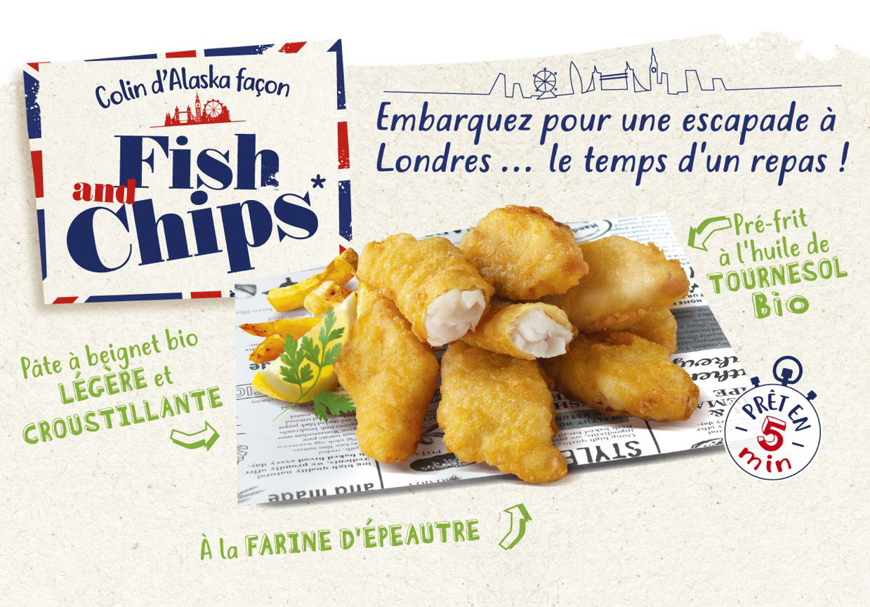 Aiguillettes de Colin d’Alaska façon Fish and Chips