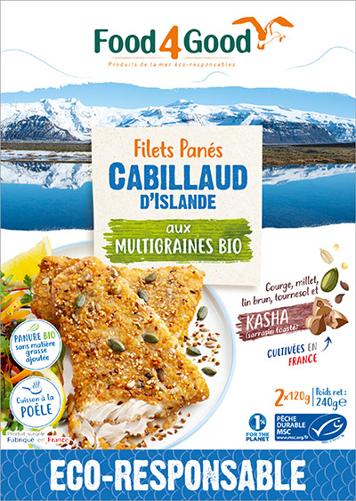 Filets panés de Cabillaud d’Islande MSC aux 5 graines bio
