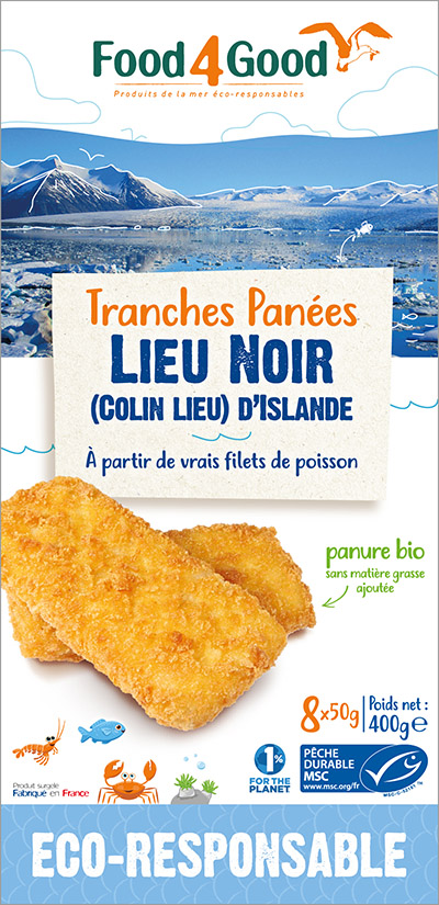 Tranches panées de Lieu Noir (Colin Lieu) d’Islande