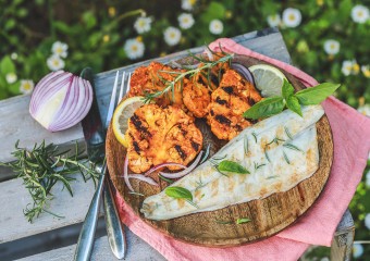 Recette Food4Good - Filet de Bar bio à la plancha, chou-fleur grillé aux épices