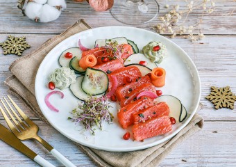 Recette Food4Good - Gravlax de Saumon sauvage MSC et pickles de légumes